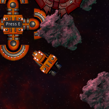 Screenshot of Survive Space, featuring some spaceships