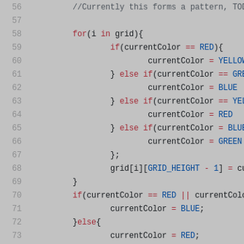 Screenshot showing code